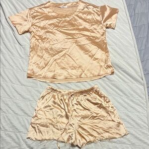 Silky Tan Sleepwear Set